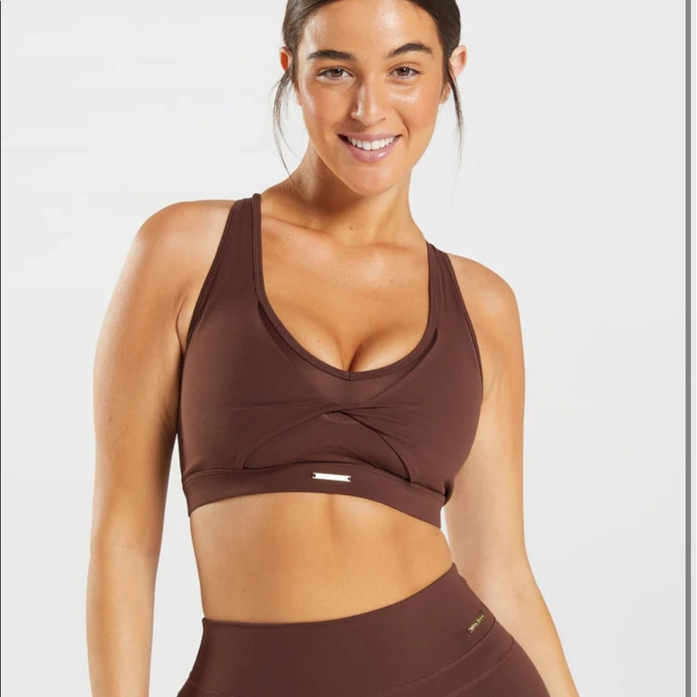 Gymshark x Whitney Simmons V4 rekindle brown sports bra